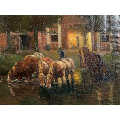 BRANDES, WILLY (1876-1956) "Pferde am Fluss" - photo 1