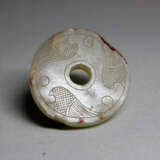 A BIRD PATTERN JADE DISC BI OF WARRING STATES PERIOD (476-221BC) - photo 2