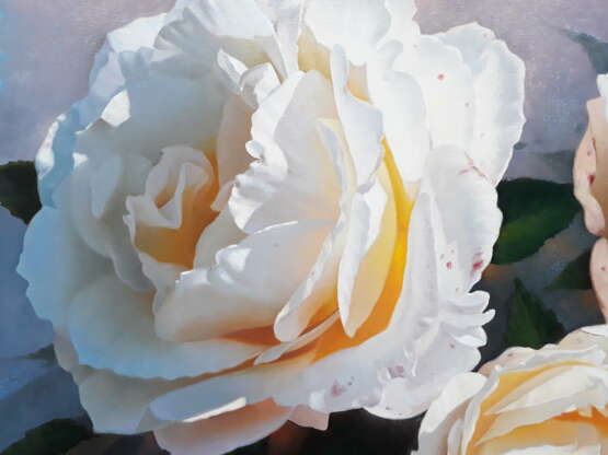 Белые розы Peinture à l'huile Hyperréalisme Biélorussie 2022 - photo 3