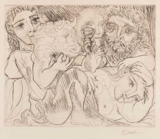 PABLO PICASSO, 'MINOTAURE, BUVEUR ET FEMME' (1933) - фото 1