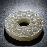 A GRAIN PATTERN JADE BI OF THE WARRING STATED PERIOD (476-221BC) - photo 1