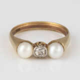 PERL-RING MIT DIAMANT - photo 1