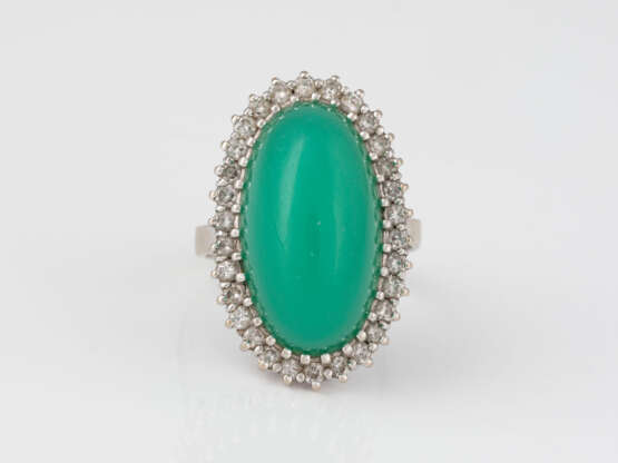 CHRYSOPRAS-RING MIT DIAMANTEN - photo 1