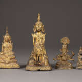 VIER BUDDHA-STATUEN AUS KUPFERLEGIERUNG - photo 1