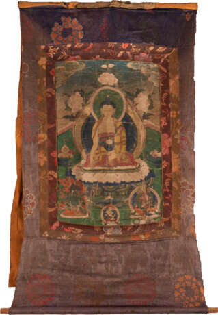 EIN THANGKA DES BUDDHA SHAKYAMUNI - Foto 1