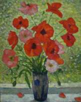 Маки в синей вазе (Poppies in a blue vase)