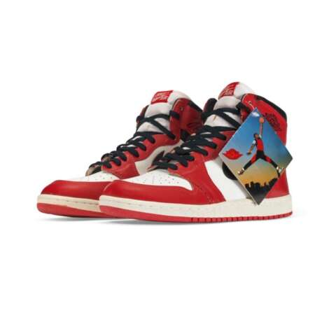 MICHAEL JORDAN DUAL SIGNED ORIGINAL 1985 AIR JORDAN 1 ‘CHICAGO’ SNEAKERS - Foto 18