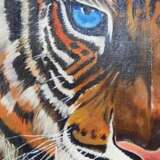 "Взгляд тигра" Масло на холсте на подрамнике Масляные краски Современный реализм анмалистика минск 2022 г. - фото 2