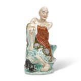 A FAMILLE ROSE FIGURE OF A LUOHAN - photo 2