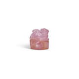 A SMALL PINK TOURMALINE 'MYTHICAL BEAST' SEAL - photo 5