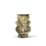 A WHITE AND BLACK JADE ARCHAISTIC VASE, ZUN - photo 3