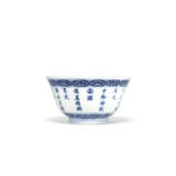 A PAIR OF BLUE AND WHITE INSCRIBED TEA BOWLS - photo 3