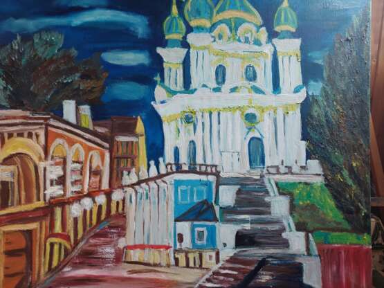 Андреевская церковь Масло на холсте на подрамнике Oil on canvas Cityscape Ukraine 2022 - photo 1