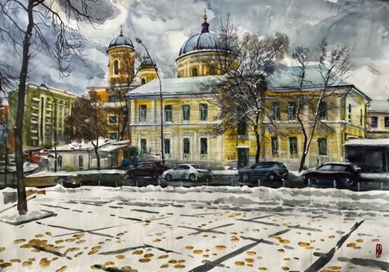 Watercolor paper, Watercolor, Impressionism, Landscape painting, Ukraine, 2021 - photo 1