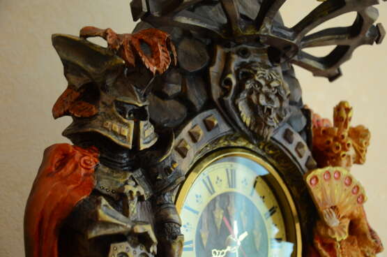 Часы со шкатулкой „из серии Старые замки.“, Glas, художественная резьба по дереву, старые замки, бытовой сюжетный, Russland, 2022 - Foto 4