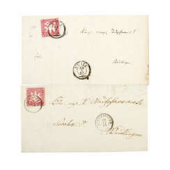 Württemberg - 2 Kreuzerbriefe, 1865,