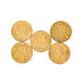 Sovereigns Australien/Südafrika GOLD - 5 x 1 Sovereign, - photo 1