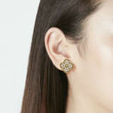 VAN CLEEF & ARPELS DIAMOND AND GOLD 'VINTAGE ALHAMBRA' EARRINGS - фото 3
