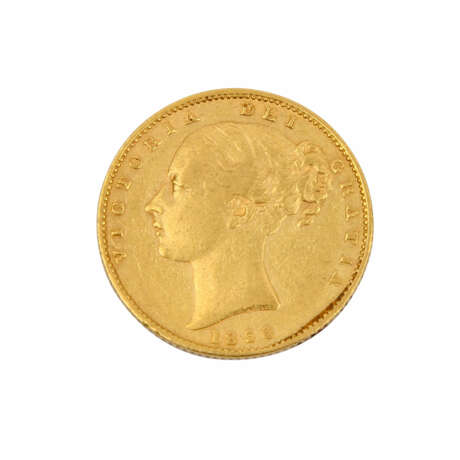 GB/Gold - 1 Sovereign 1856, Av: Victoria Young Head, - фото 1