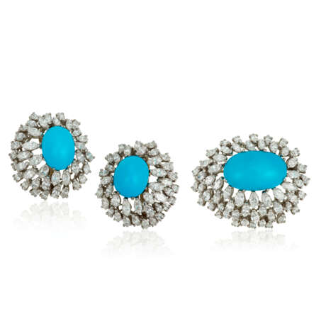 SET OF TURQUOISE AND DIAMOND JEWELRY - Foto 1