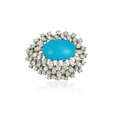 SET OF TURQUOISE AND DIAMOND JEWELRY - Foto 6