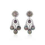 SET OF GRAY CULTURED PEARL AND DIAMOND JEWELRY - фото 4