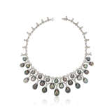 SET OF GRAY CULTURED PEARL AND DIAMOND JEWELRY - фото 7