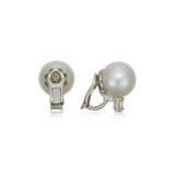 NO RESERVE | CARTIER CULTURED PEARL AND DIAMOND EARRINGS - photo 3