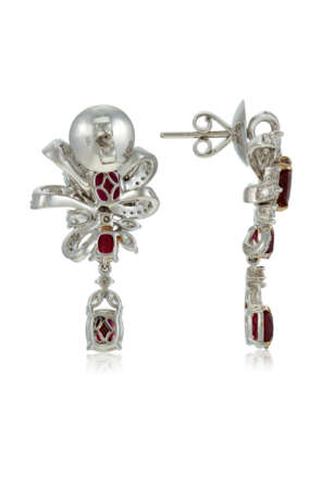 NO RESERVE | RUBY AND DIAMOND EARRINGS - Foto 4