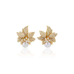 NO RESERVE | ADLER CULTURED PEARL AND DIAMOND EARRINGS