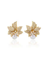 NO RESERVE | ADLER CULTURED PEARL AND DIAMOND EARRINGS