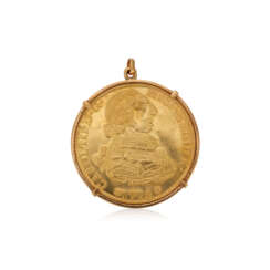 NO RESERVE | ANTIQUE COIN AND GOLD PENDANT