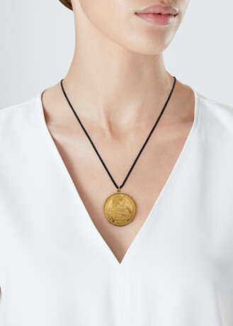 NO RESERVE | ANTIQUE COIN AND GOLD PENDANT - Foto 2