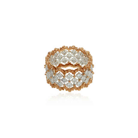 NO RESERVE | BUCCELLATI DIAMOND 'ROMBI ETERNELLE' RING AND UNSIGNED DIAMOND RING - Foto 6