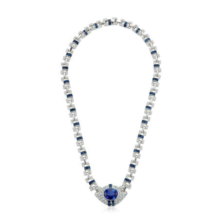 NO RESERVE | SAPPHIRE AND DIAMOND NECKLACE - фото 1
