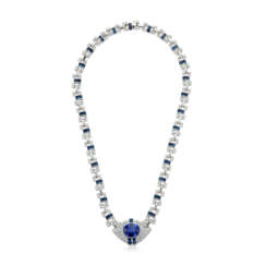 NO RESERVE | SAPPHIRE AND DIAMOND NECKLACE