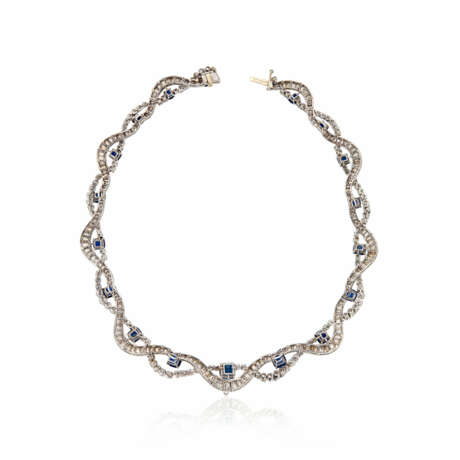 SAPPHIRE AND DIAMOND NECKLACE - фото 4