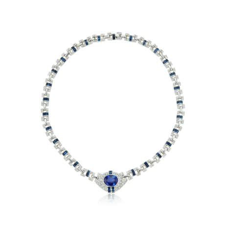 NO RESERVE | SAPPHIRE AND DIAMOND NECKLACE - фото 3