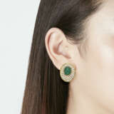 NO RESERVE | HAMMERMAN BROTHERS CHRYSOPRASE AND DIAMOND EARRINGS - photo 2