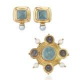 ELIZABETH GAGE GROUP OF BERYL AND CULTURED PEARL JEWELRY - Foto 1