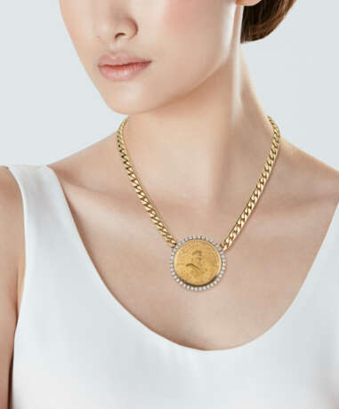 NO RESERVE | FRED COIN, DIAMOND AND GOLD NECKLACE - Foto 2