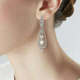 NO RESERVE | ANTIQUE PEARL AND DIAMOND EARRINGS - Foto 2