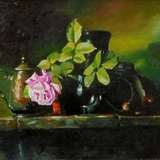 Картина «Натюрморт с розой», Льняная ткань, Академизм, Натюрморт, Украина, 2008 г. - фото 1