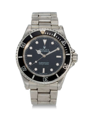 ROLEX, REF. 14020M, SUBMARINER, A STEEL WRISTWATCH WITH CENTER SECONDS ON BRACELET - фото 1