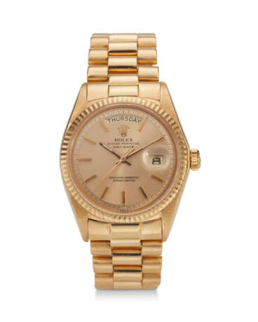 ROLEX, REF. 1803, DAY DATE, AN 18K PINK GOLD BRACELET WRISTWATCH WITH DAY AND DATE - фото 1
