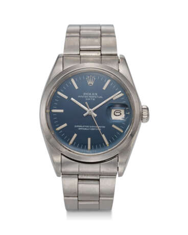ROLEX, REF. 1500, OYSTER PERPETUAL DATE, A STEEL WRISTWATCH WITH DATE ON BRACELET - photo 1