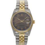 ROLEX, REF. 16233, DATEJUST, AN 18K YELLOW GOLD AND STEEL WRISTWATCH WITH DATE ON BRACELET - фото 1