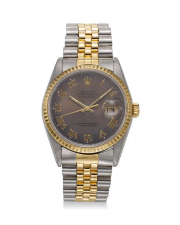 ROLEX, REF. 16233, DATEJUST, AN 18K YELLOW GOLD AND STEEL WRISTWATCH WITH DATE ON BRACELET - photo 1