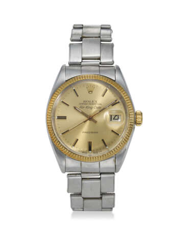 ROLEX, REF. 5701, AIR-KING-DATE, AN 18K YELLOW GOLD AND STEEL WRISTWATCH WITH DATE ON BRACELET - photo 1