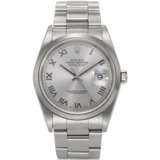 ROLEX, REF. 16200, DATEJUST, A STEEL WRISTWATCH WITH DATE ON BRACELET - Foto 1